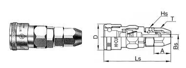 Гнездо (socket), быстроразъемные соединения, БРС, Cupla, Rotary Nut Cupla, пневматика, Энерпром-Микуни,