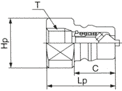 Габаритные размеры быстроразъемных соединений (БРС) Cupla серии 450B Cupla, штекер (plug)